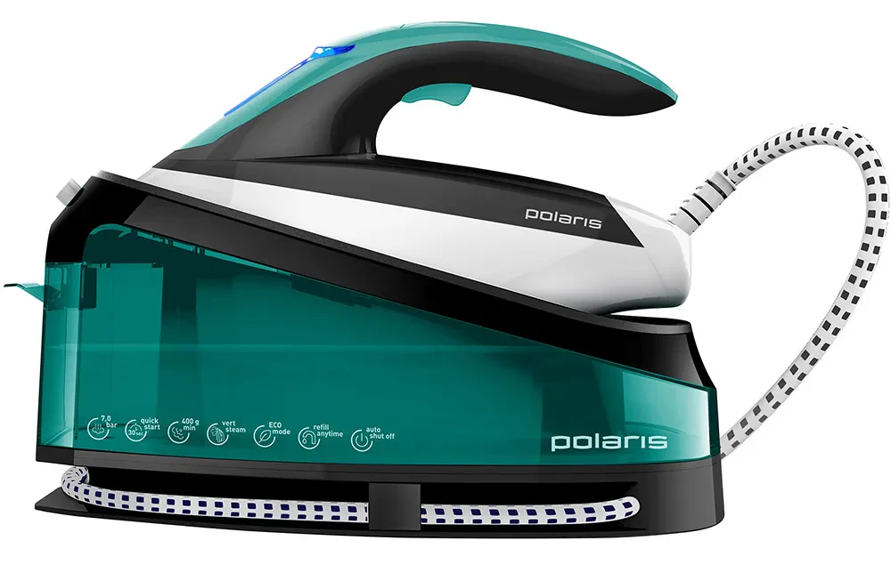 Fier de călcat cu generator de abur Polaris PSS7510K, 3000W, Verde | Alb