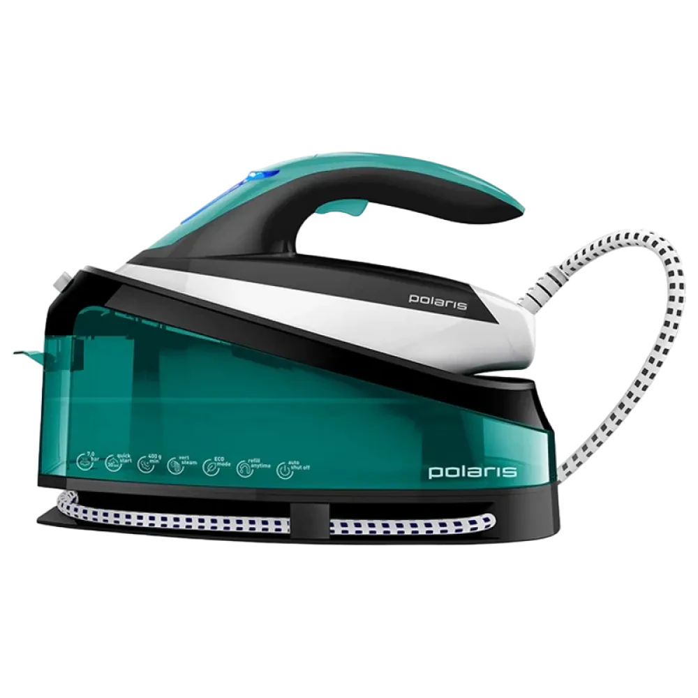 Fier de călcat cu generator de abur Polaris PSS7510K, 3000W, Verde | Alb