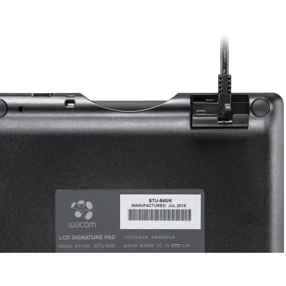 Tabletă Grafică pentru semnătură Wacom STU540, Negru