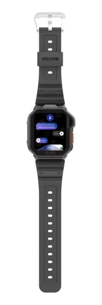 Детские часы Elari KidPhone Techno 4G, 44мм, Чёрный