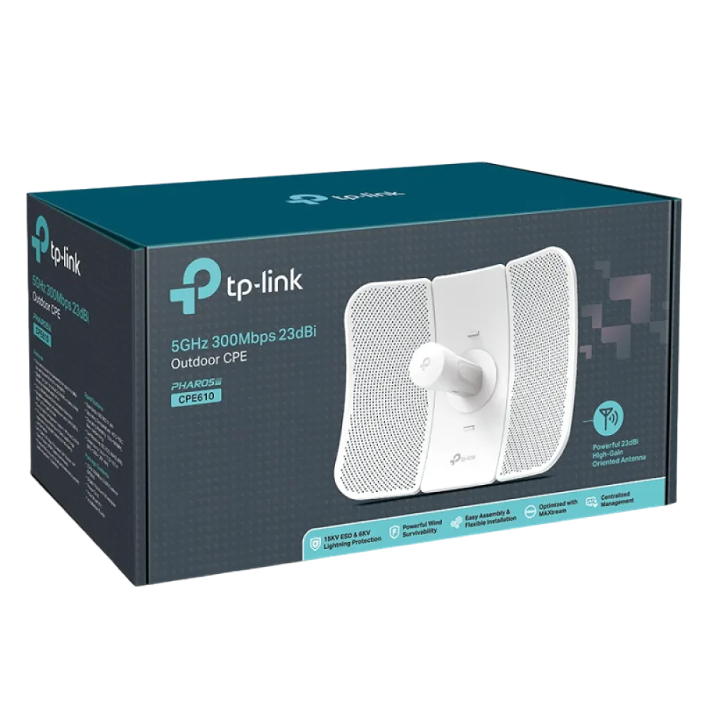 Punct de acces exterior TP-LINK CPE610, 300 Mbps, Alb