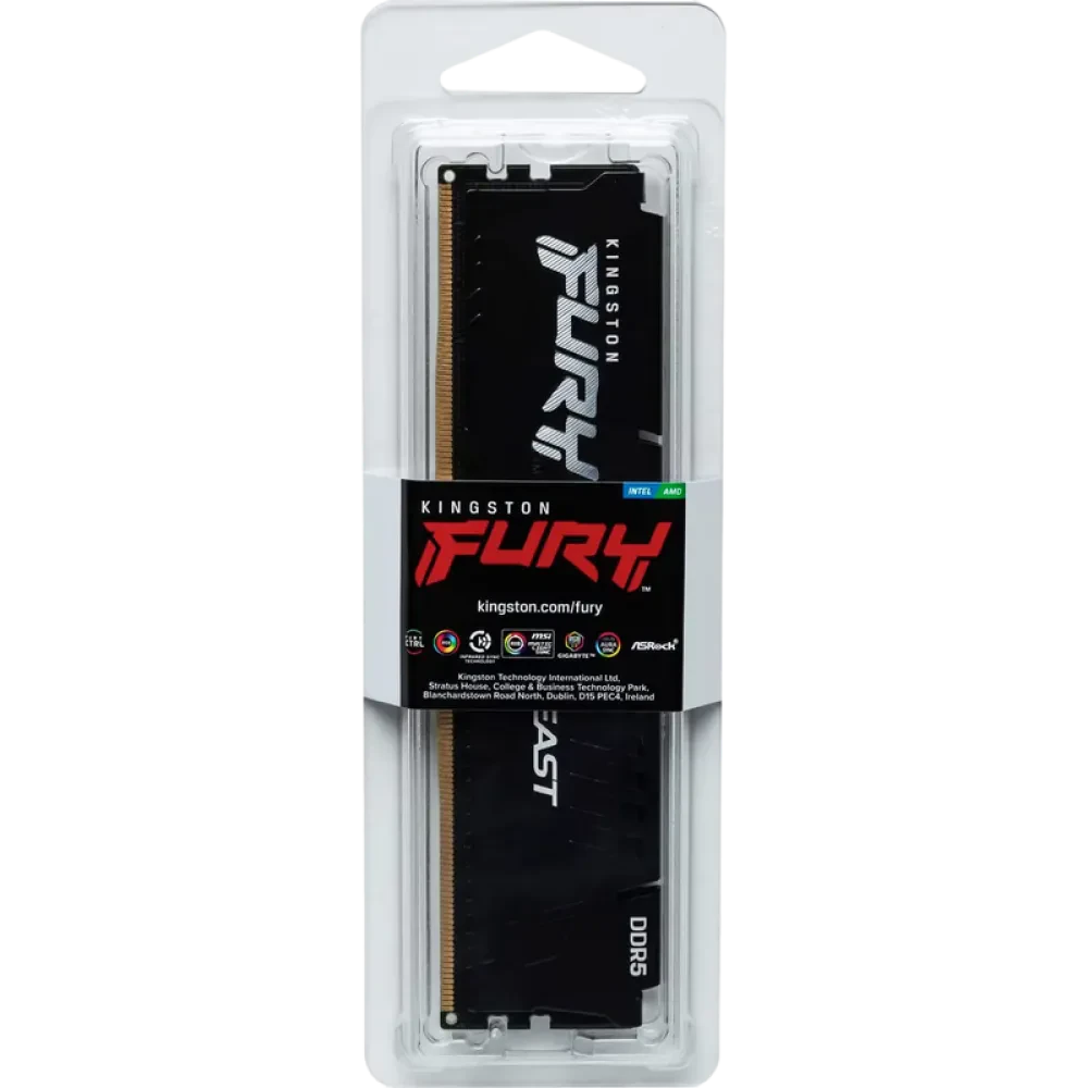 Оперативная память Kingston FURY Beast, DDR5 SDRAM, 5200 МГц, 8Гб, KF556C36BBE-8