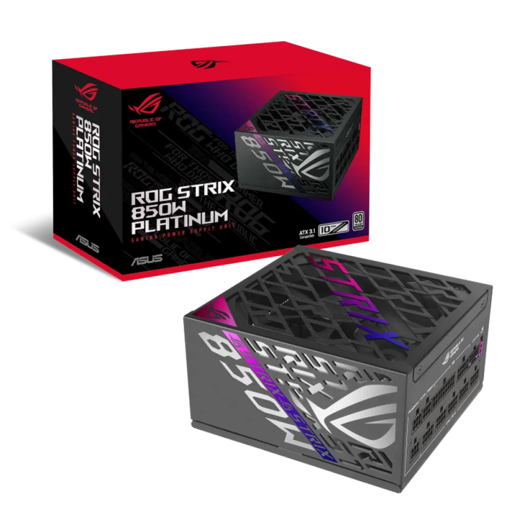 Блок питания для компьютеров ASUS ROG Strix 850W Platinum, ATX, Полностью модульный
