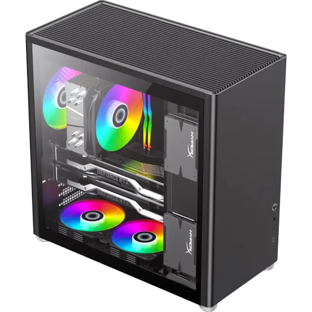 Компьютерный корпус Gamemax Spark Pro BK, Desktop, Без блока питания, Чёрный