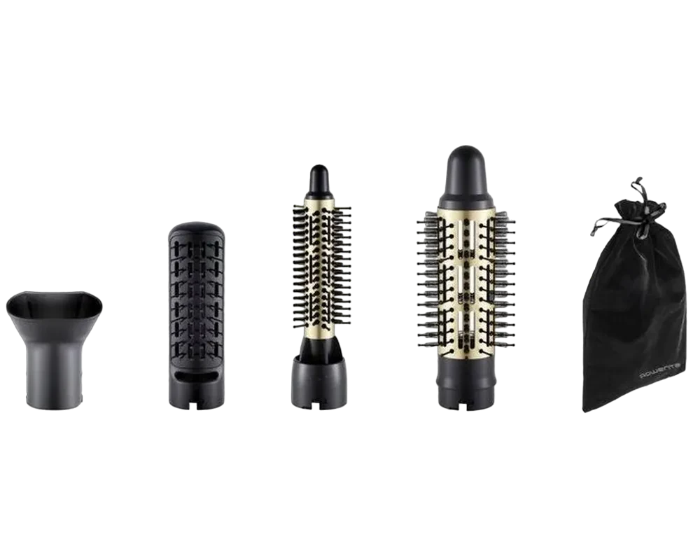 Uscător de păr-perie Rowenta CF6330F0, 800W, Negru/Auriu