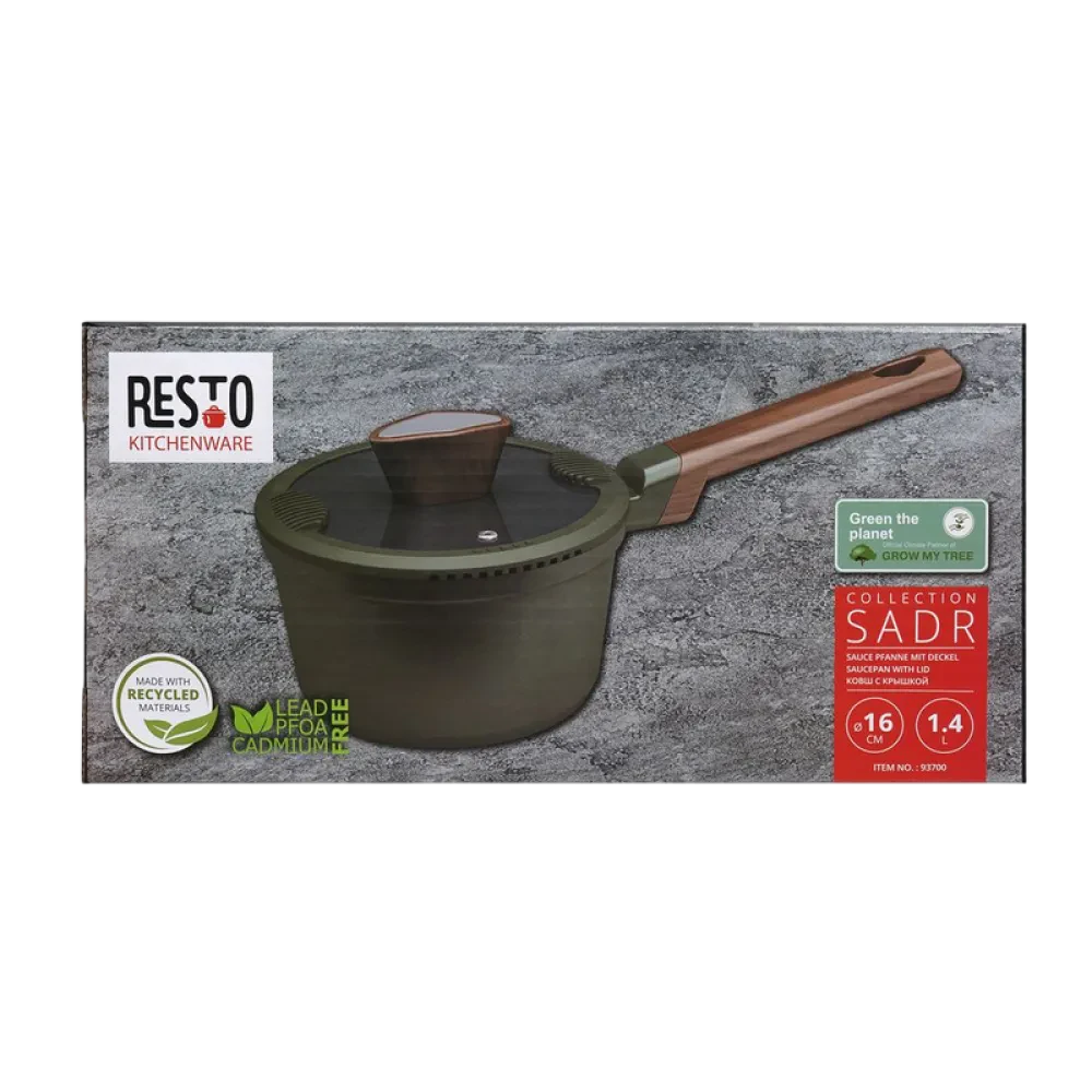 Ковш RESTO 93700, 1,4л, 16см, Зелёный