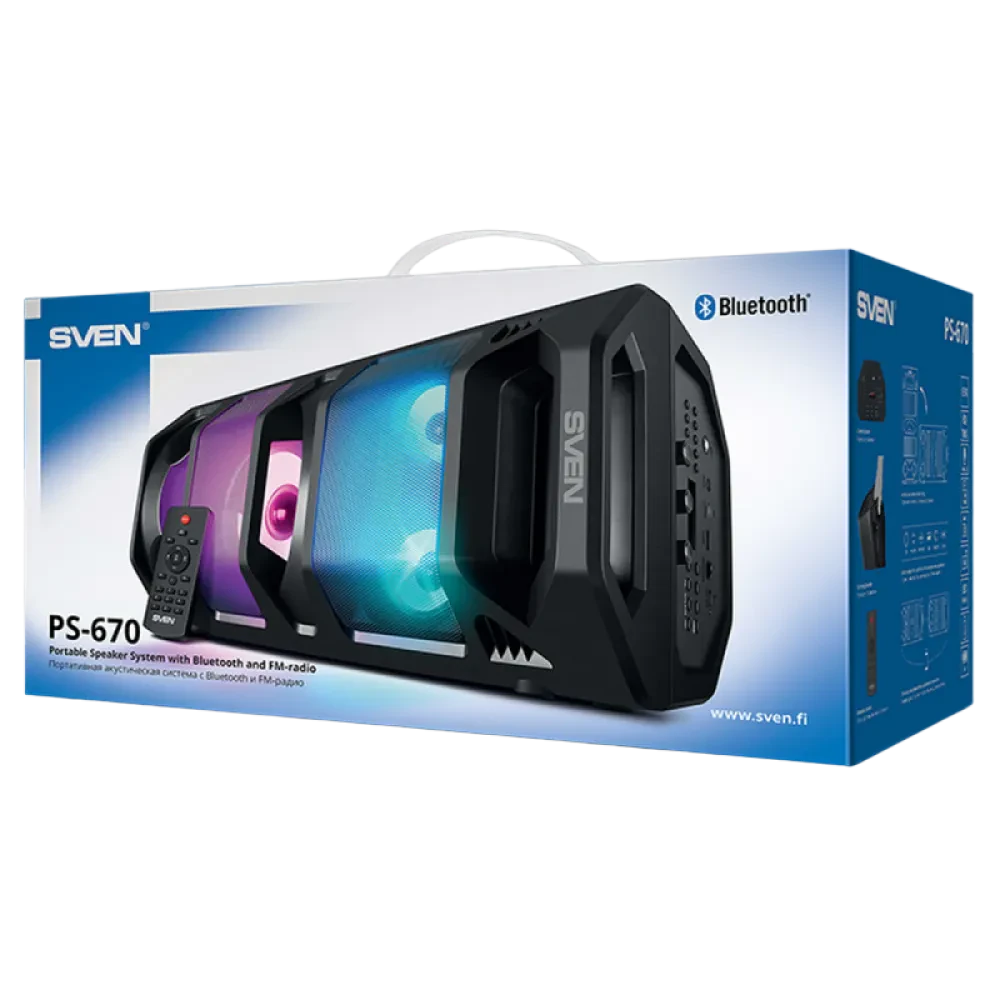 Boxă portabilă SVEN PS-670, Negru