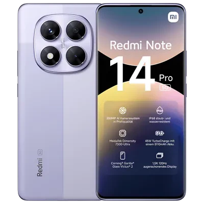 Смартфон Xiaomi Redmi Note 14 Pro 5G, 8Гб/256Гб, Lavender Purple