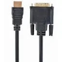 Cablu Video Cablexpert CC-HDMI-DVI-7.5MC, HDMI (M) - DVI-I (M), 7,5m, Negru