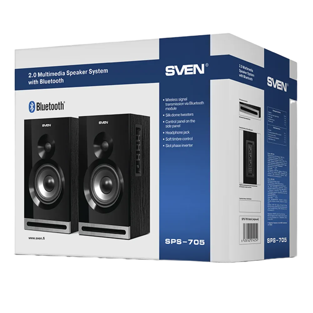 Boxe pentru calculator 2.0 SVEN SPS-705, Negru