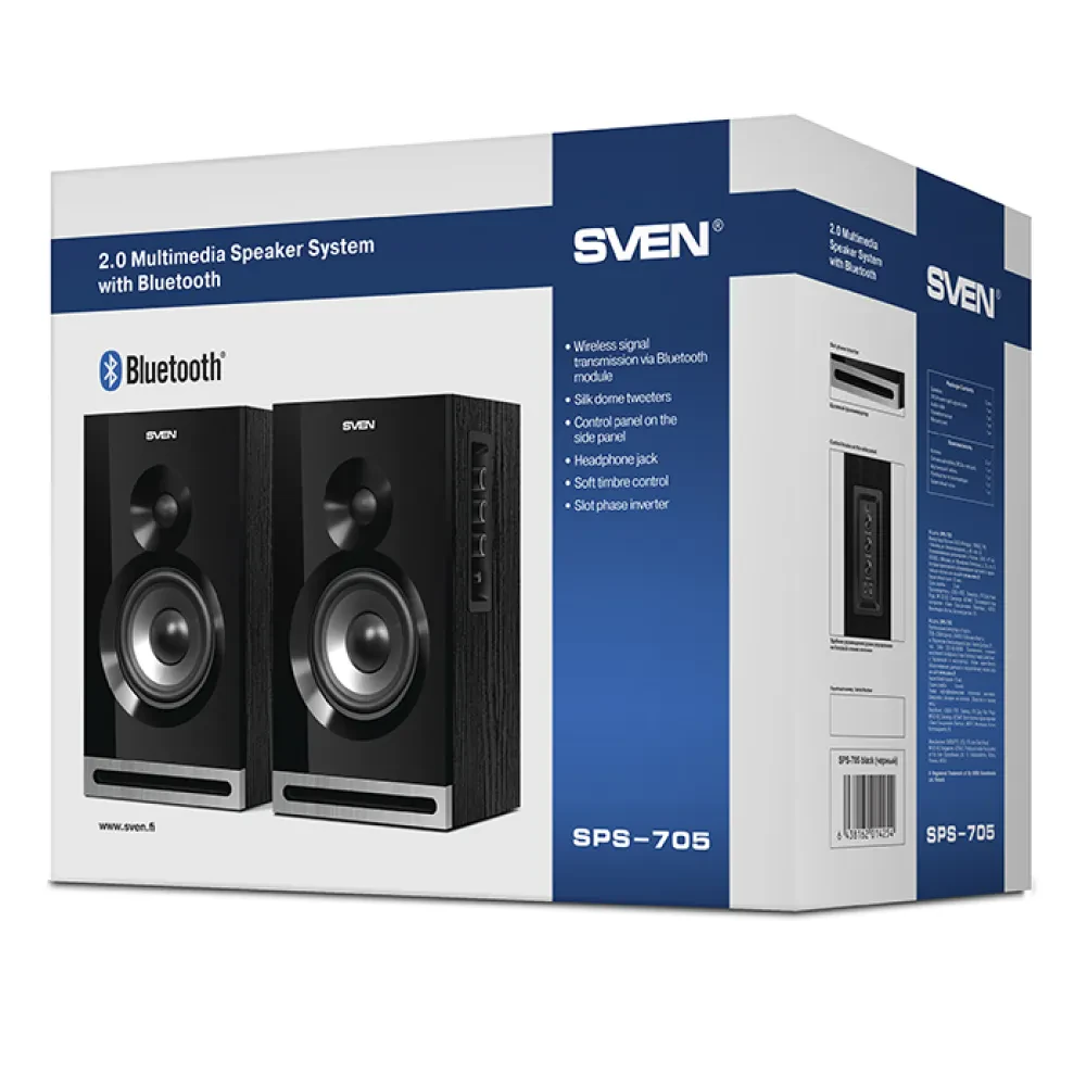 Boxe pentru calculator 2.0 SVEN SPS-705, Negru