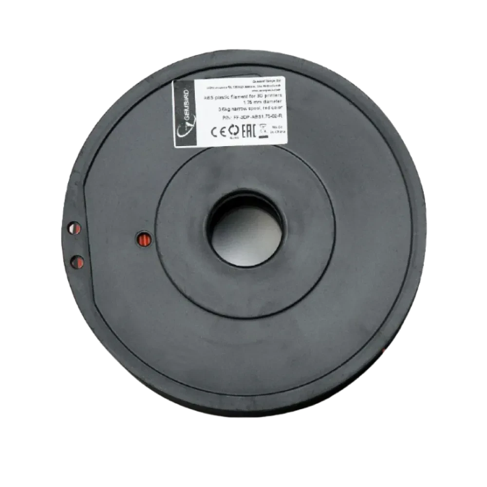 Filament pentru imprimantă 3D Gembird FF-3DP-ABS1.75-02-R, ABS, Roșu , 1.75 mm, 0,6 kg