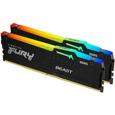 Оперативная память Kingston FURY Beast RGB, DDR5 SDRAM, 6000 МГц, 16Гб, KF560C30BBEAK2-16