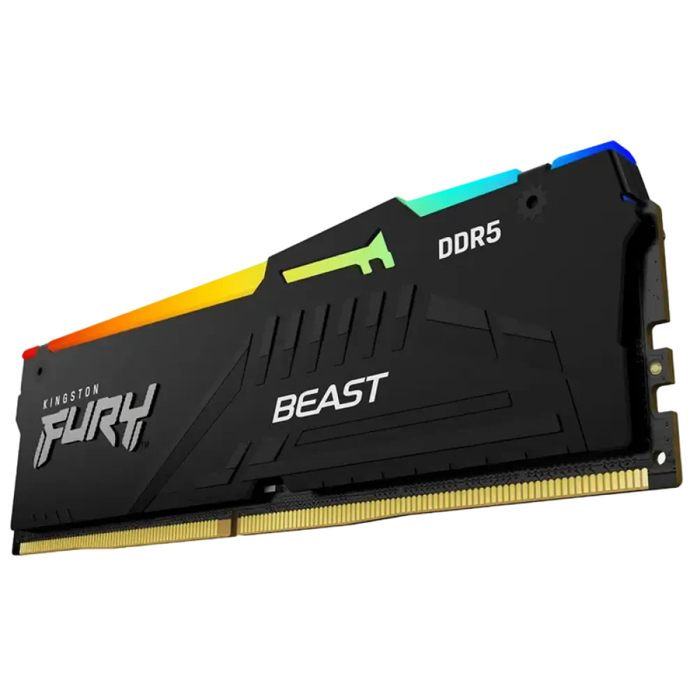 Оперативная память Kingston FURY Beast RGB, DDR5 SDRAM, 6000 МГц, 16Гб, KF560C30BBEAK2-16