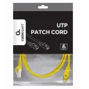 Патч-корд Cablexpert PP6U-1M/Y, Cat6 UTP, 1м, Жёлтый