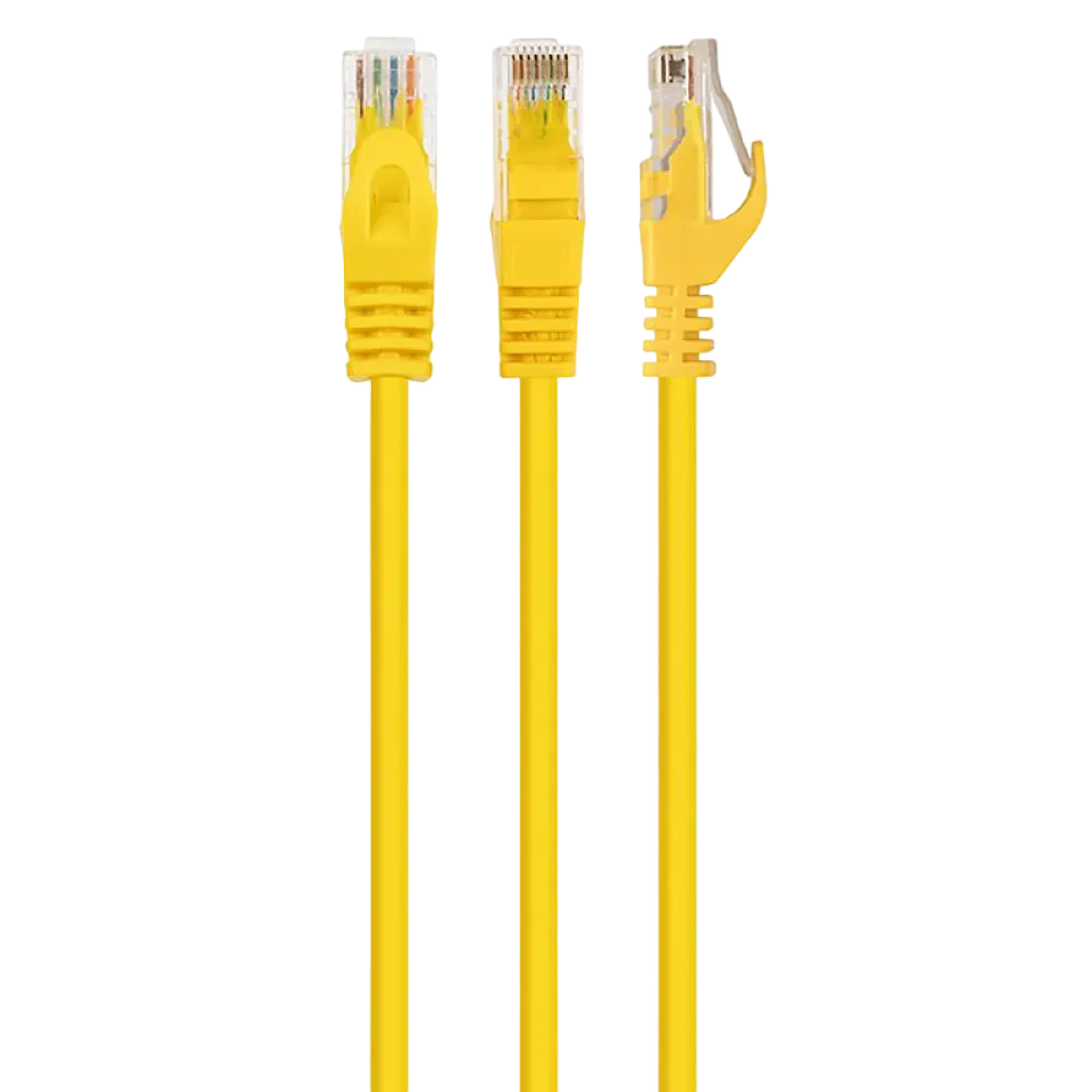 Патч-корд Cablexpert PP6U-1M/Y, Cat6 UTP, 1м, Жёлтый