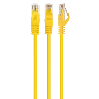 Patch cord Cablexpert PP6U-1M/Y, Cat6 UTP, 1m, Galben
