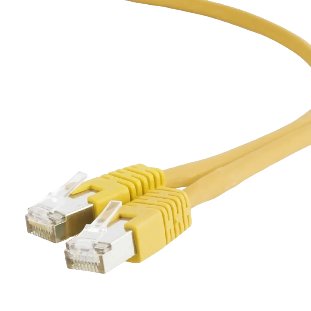 Патч-корд Cablexpert PP6U-1M/Y, Cat6 UTP, 1м, Жёлтый