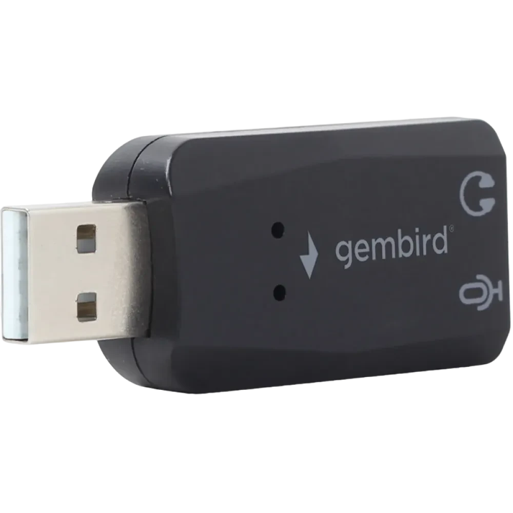 Звуковая карта Gembird SC-USB2.0-01, Чёрная