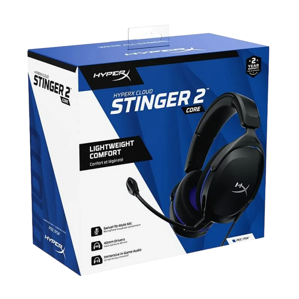 Căști gaming HyperX Cloud Stinger 2 Core, Cu fir, Negru