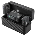 Microfon portabil pentru înregistrare vocală Boya Boyamic 2-01, Fără fir, Negru