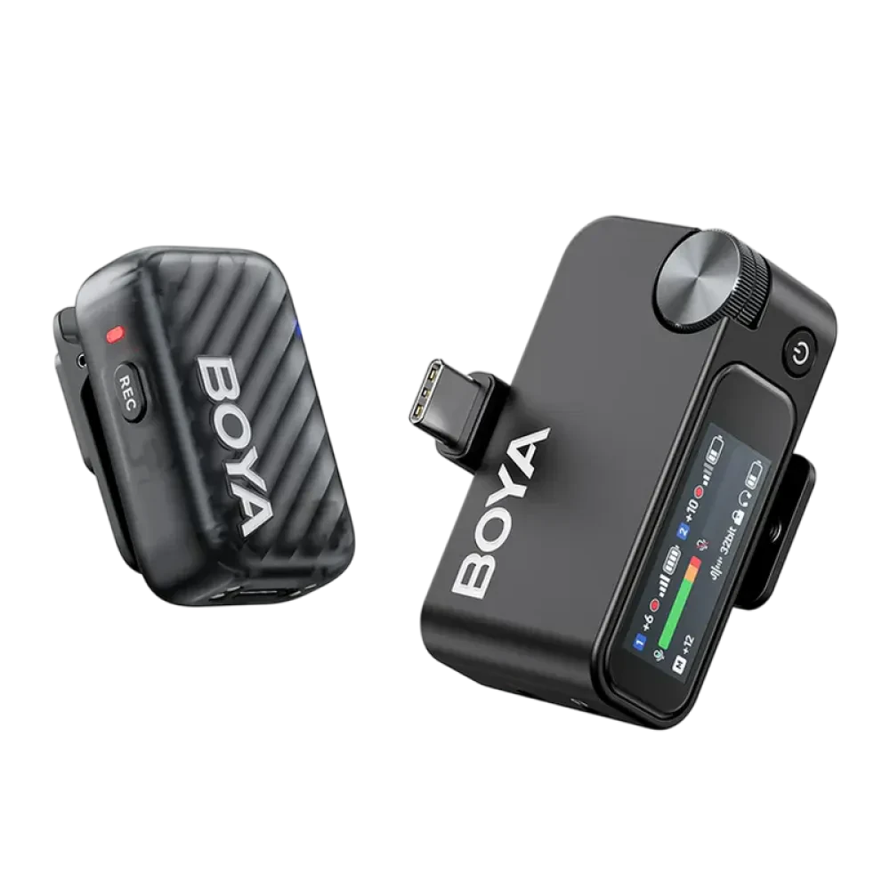 Microfon portabil pentru înregistrare vocală Boya Boyamic 2-01, Fără fir, Negru