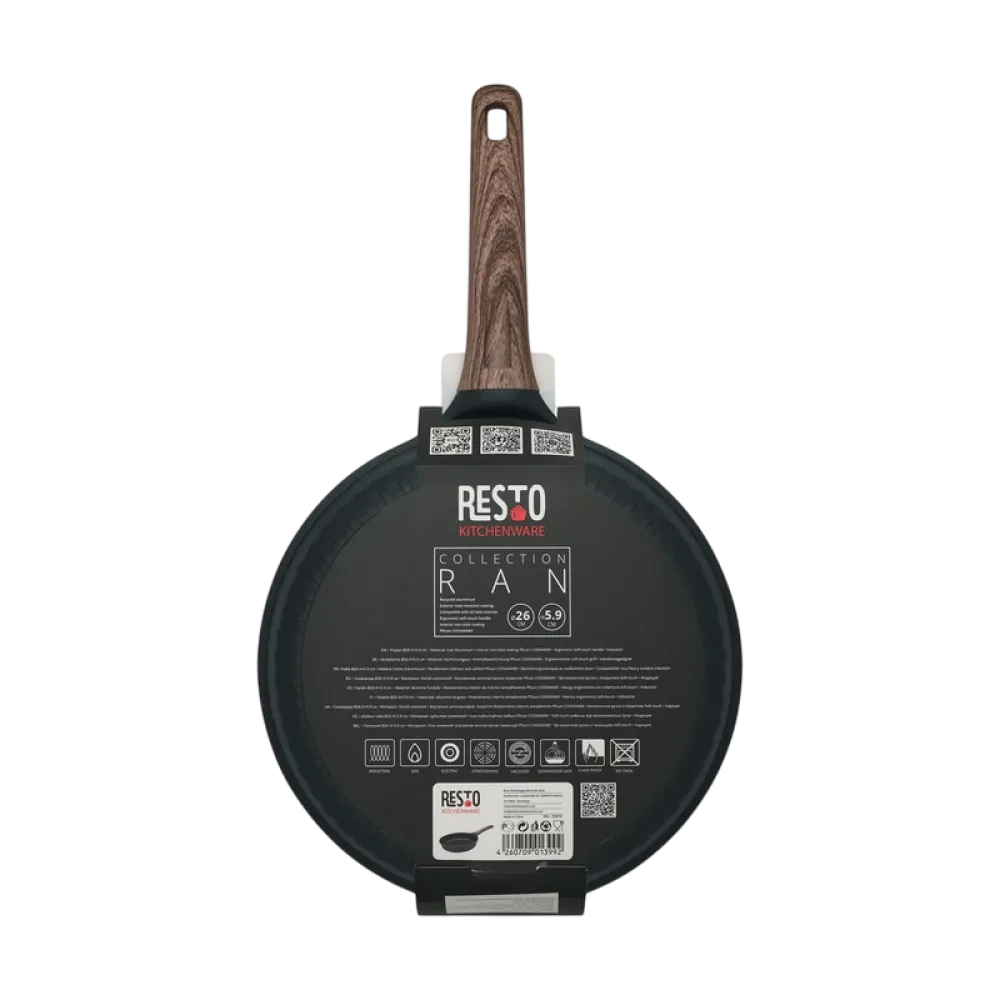 Сковорода RESTO 93910, 26см, Чёрный