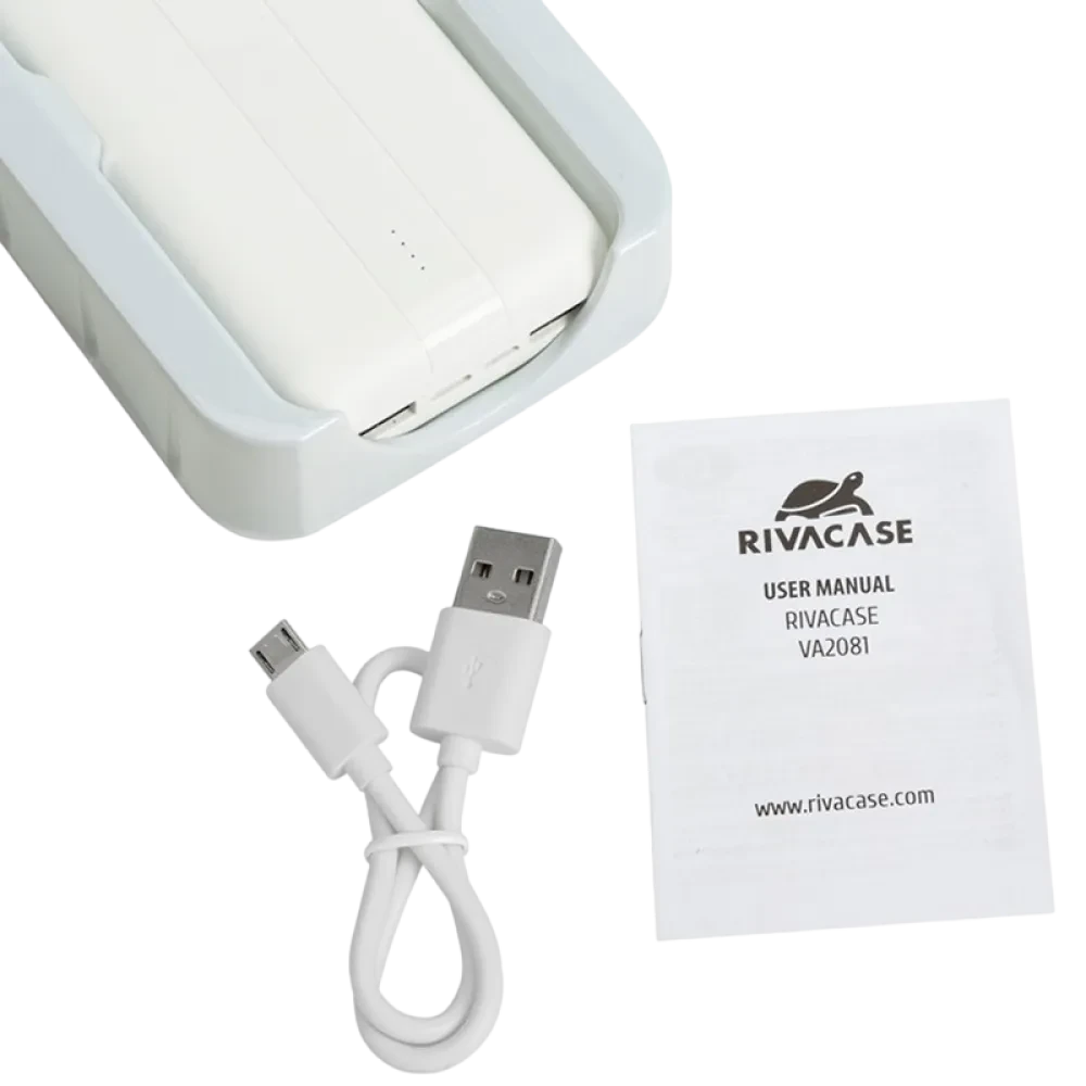 Acumulator extern RivaCase VA2081, 20000mAh, Alb