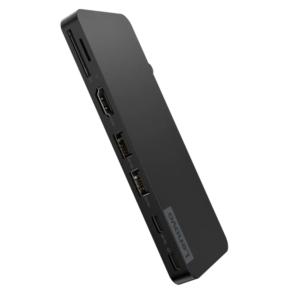 Stație Docking Lenovo USB-C Slim Travel Dock, Negru