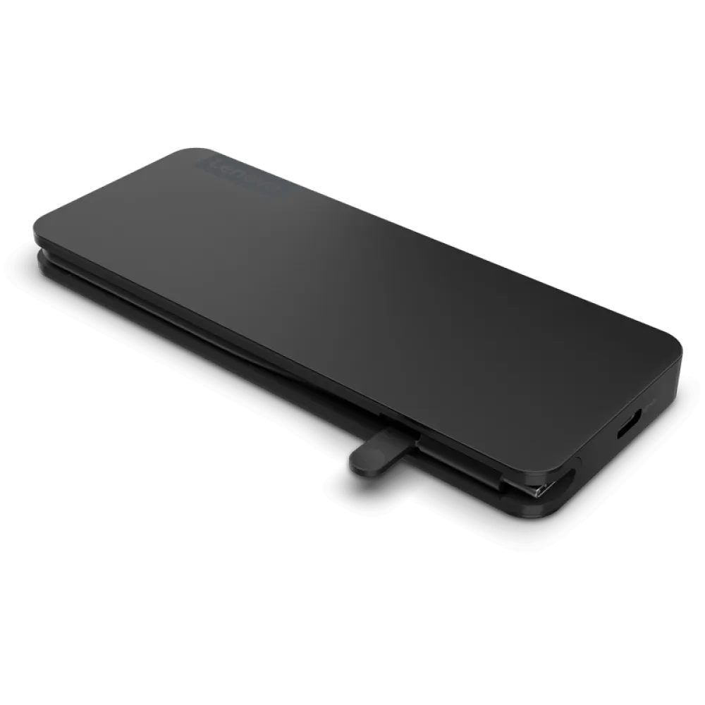 Stație Docking Lenovo USB-C Slim Travel Dock, Negru
