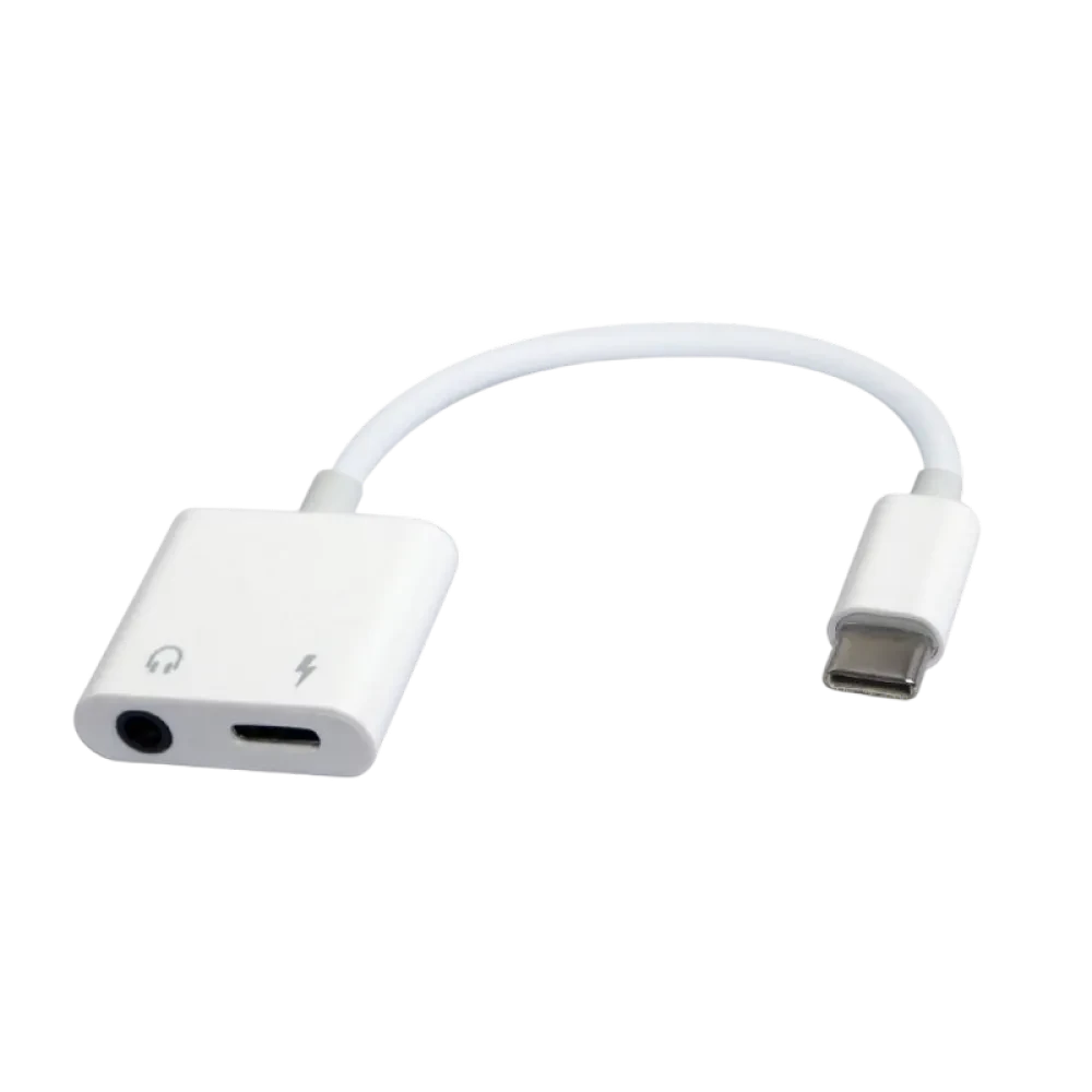 Audio Adaptor Cablexpert A-CM-3.5FP-01, USB Type-C (M) - 3.5mm 4-pin (F), 0,01m, Alb