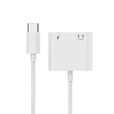 Audio Adaptor Cablexpert A-CM-3.5FP-01, USB Type-C (M) - 3.5mm 4-pin (F), 0,01m, Alb