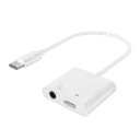 Audio Adaptor Cablexpert A-CM-3.5FP-01, USB Type-C (M) - 3.5mm 4-pin (F), 0,01m, Alb