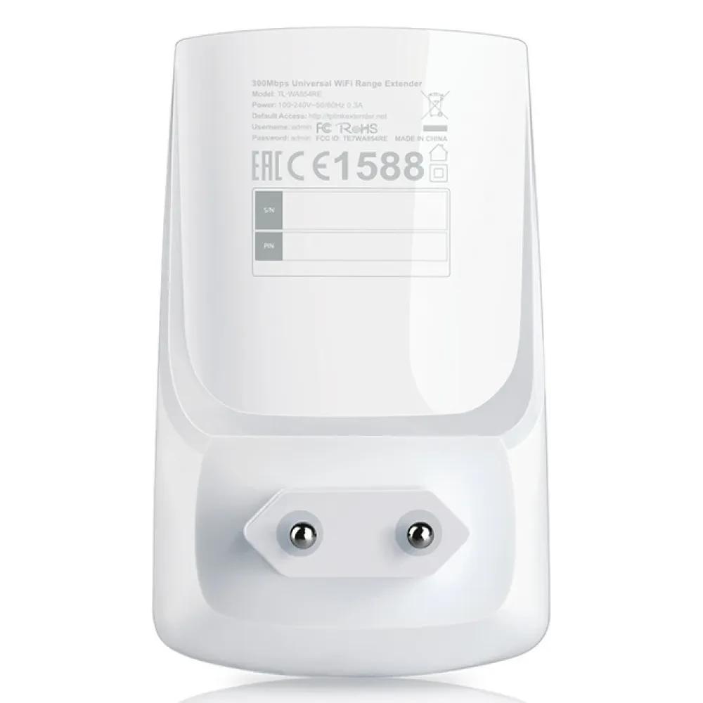 Усилитель Wi‑Fi сигнала TP-LINK TL-WA854RE, 300 Мбит/с, Белый
