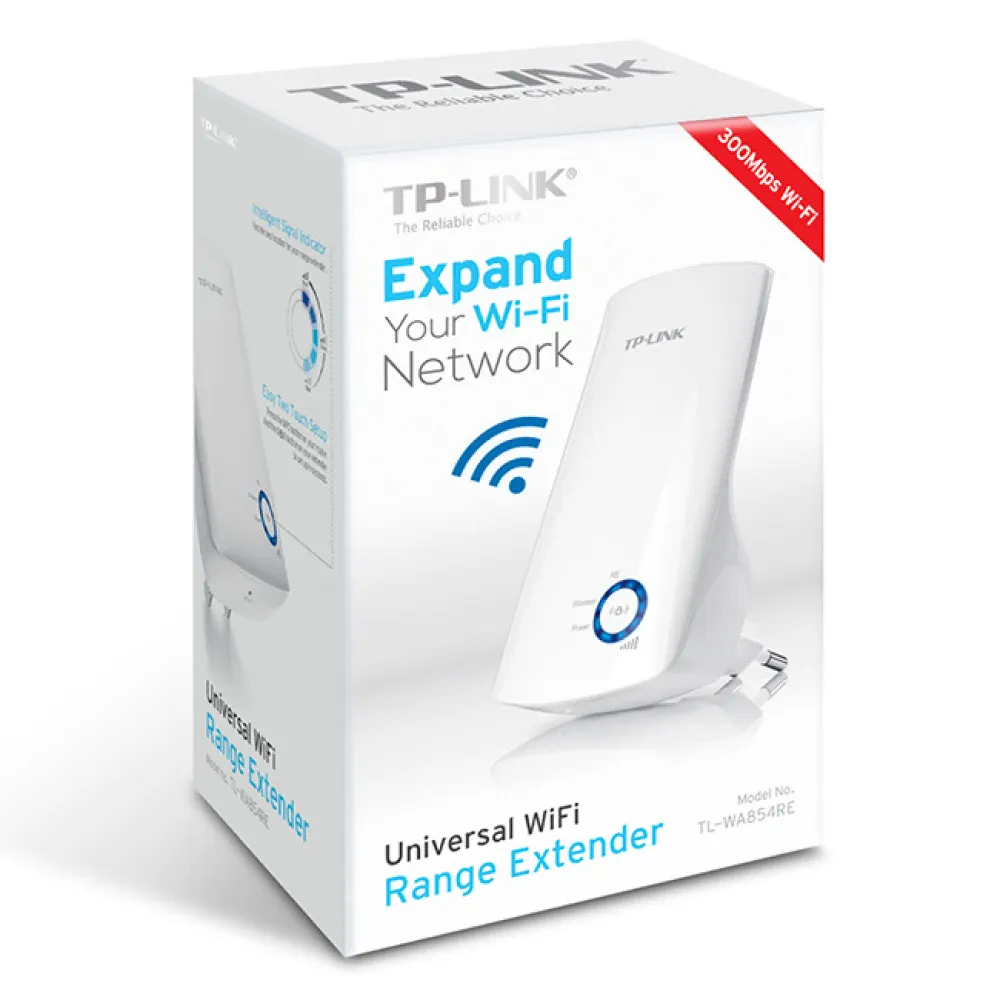 Усилитель Wi‑Fi сигнала TP-LINK TL-WA854RE, 300 Мбит/с, Белый