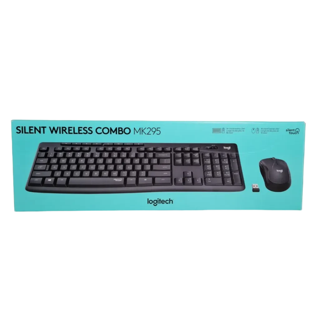 Клавиатура и мышь Logitech MK295, Беспроводное, Чёрный