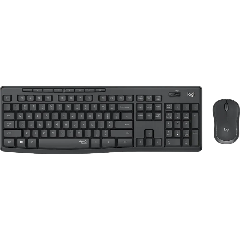 Клавиатура и мышь Logitech MK295, Беспроводное, Чёрный
