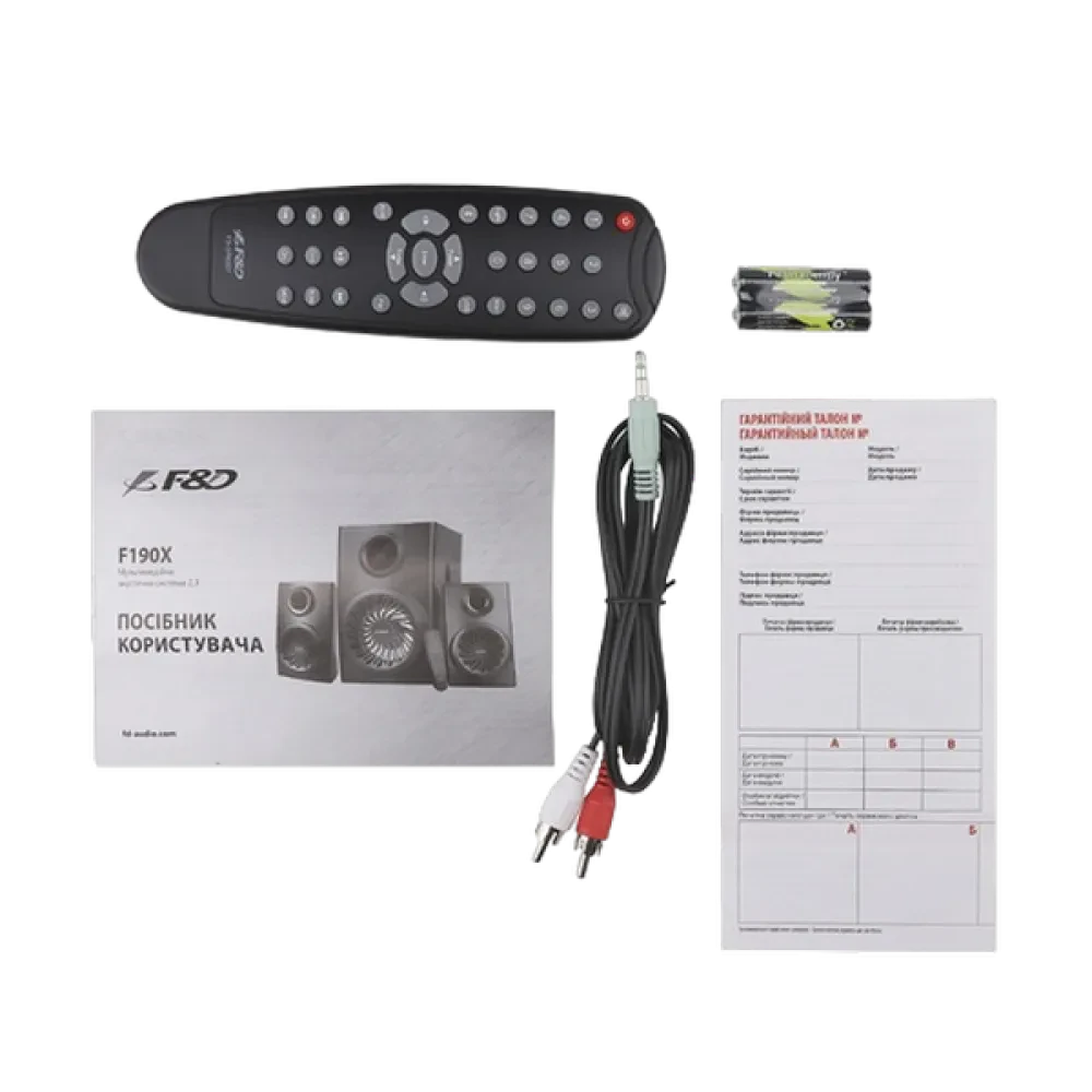 Sistem audio 2.1 CH F&D F190X, Negru