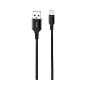 Cablu încărcare și sincronizare XO NB143, USB Type-A/USB Type-C, 2m, Negru