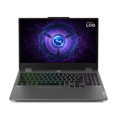 Laptop Gaming 15,6" Lenovo LOQ 15IAX9, Luna Grey, Intel Core i5-12450HX, 24GB/512GB, Fără SO