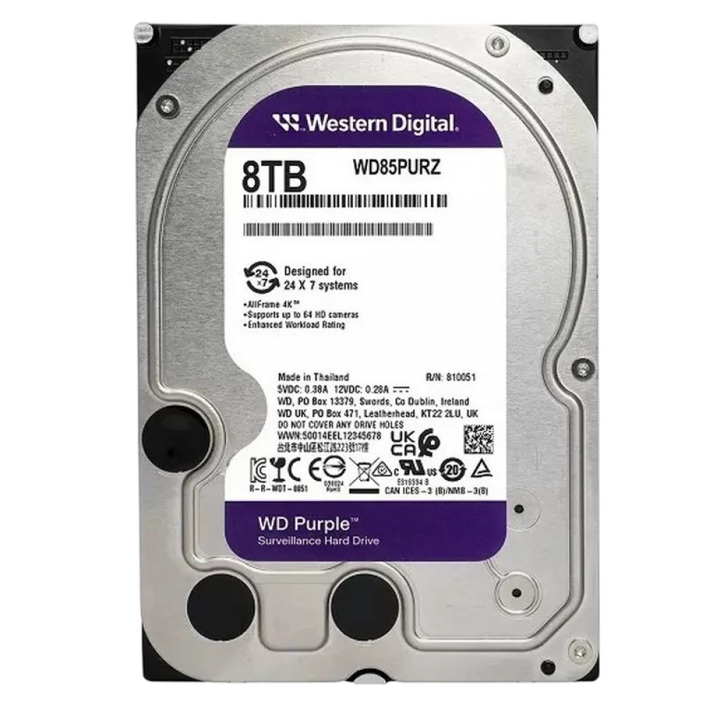 Жесткий диск Western Digital WD Purple, 3.5", 8 TБ <WD85PURZ>