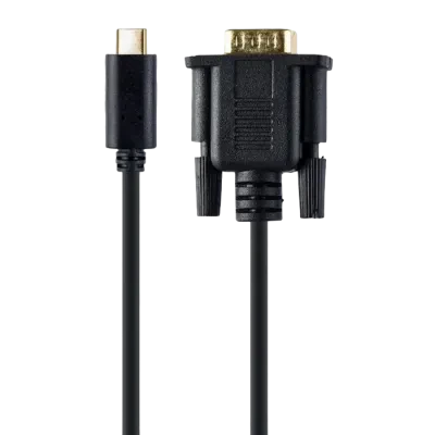 Cablu Video Cablexpert A-CM-VGAM-01, USB Type-C (M) - VGA (M), 0.15 m, Negru