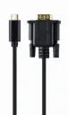 Видеокабель Cablexpert A-CM-VGAM-01, USB Type-C (M) - VGA (M), 0.15 м, Чёрный