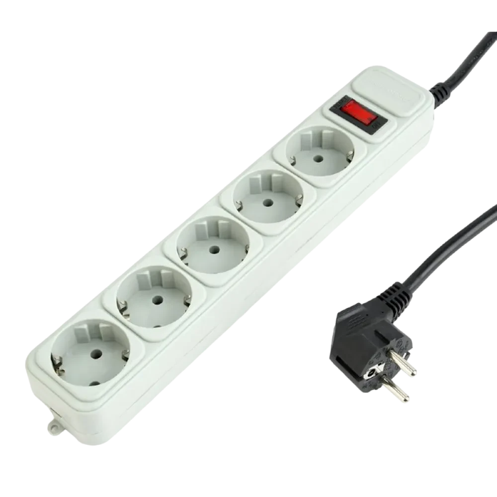 Prelungitor electric Gembird GMB SPG3-B-10C, 5 Prize, 3 m, Alb