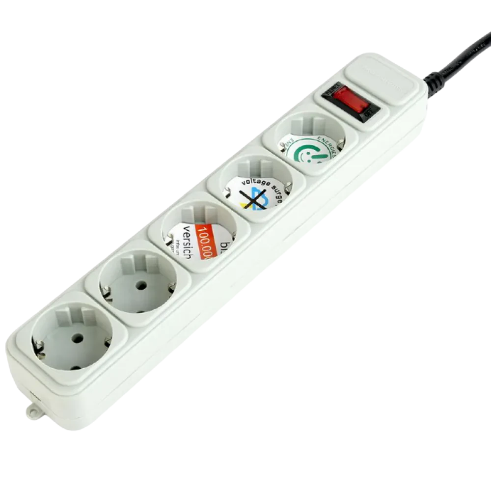Prelungitor electric Gembird GMB SPG3-B-10C, 5 Prize, 3 m, Alb