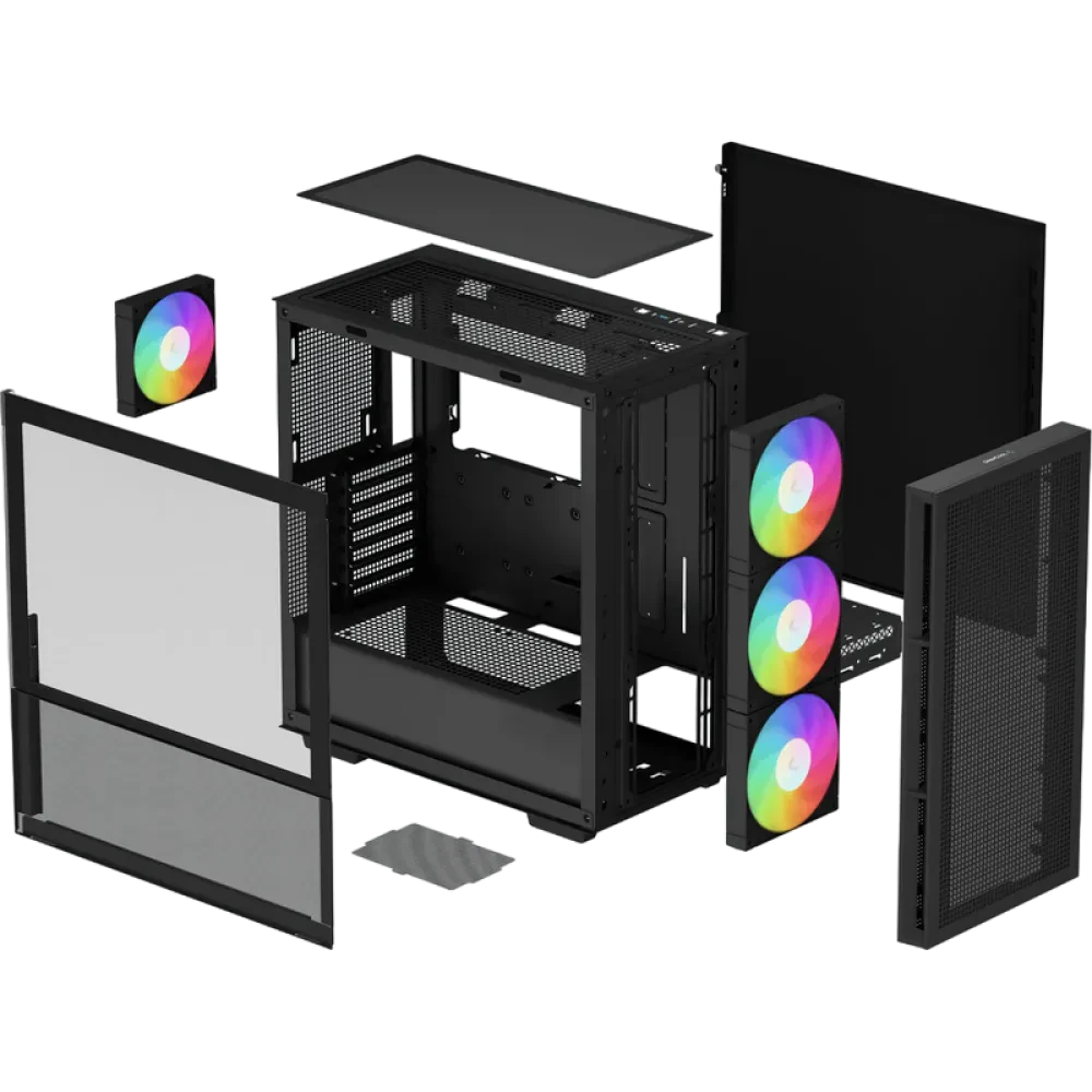 Carcasă PC Deepcool CH560, Midi-Tower, Fără PSU, Negru