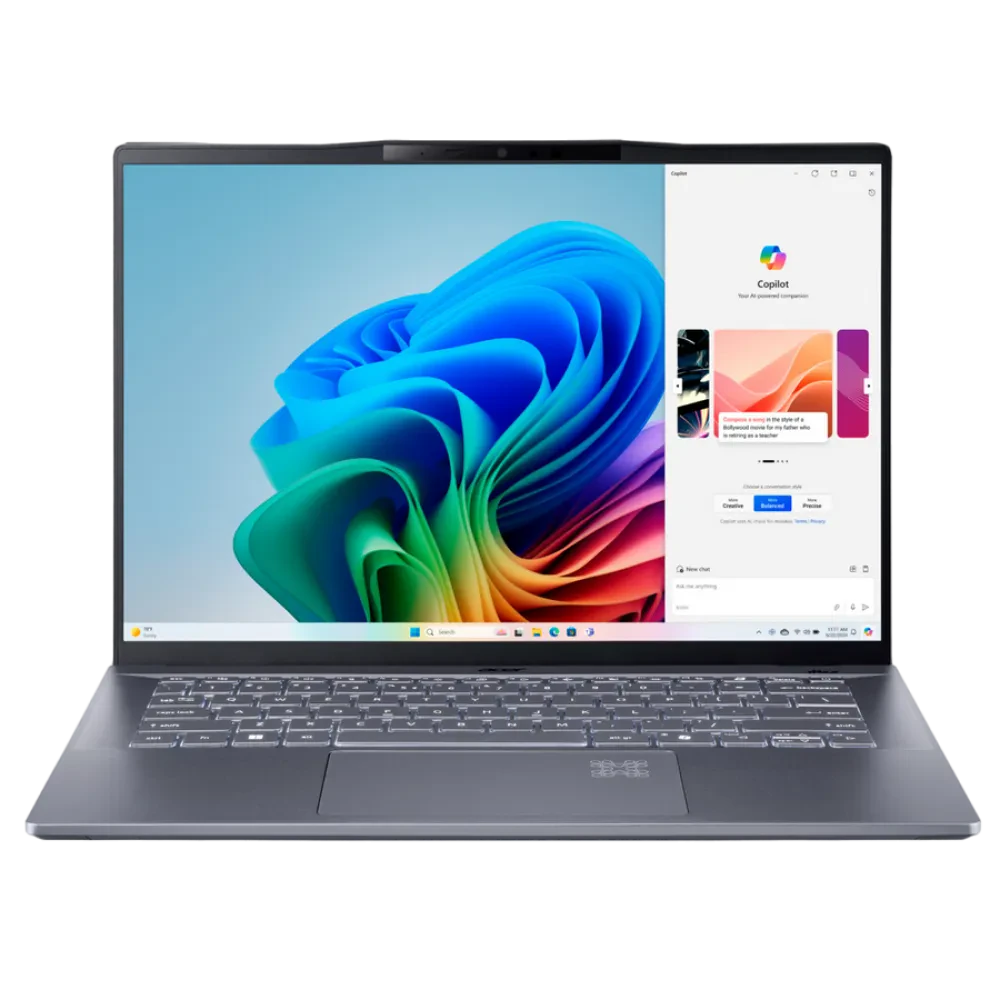 Laptop 14,5" Acer Swift Go 14 AI SFG14-01, Steel Grey, Qualcomm Snapdragon X Plus X1P-42-100, 16GB/1024GB, Windows 11 Home