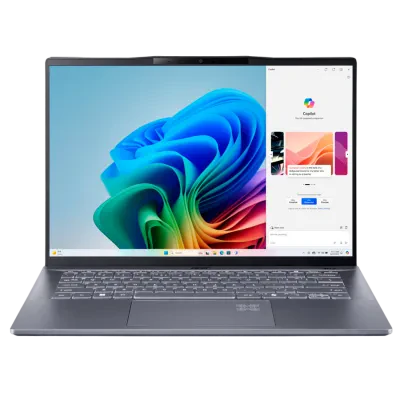 Laptop 14,5" Acer Swift Go 14 AI SFG14-01, Steel Grey, Qualcomm Snapdragon X Plus X1P-42-100, 16GB/1024GB, Windows 11 Home