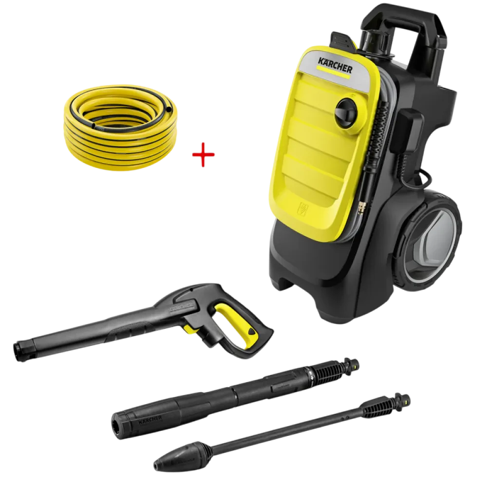 Mini-mașină de spălat cu presiune Karcher K 7 Compact +  Furtun PrimoFlex 5/8"