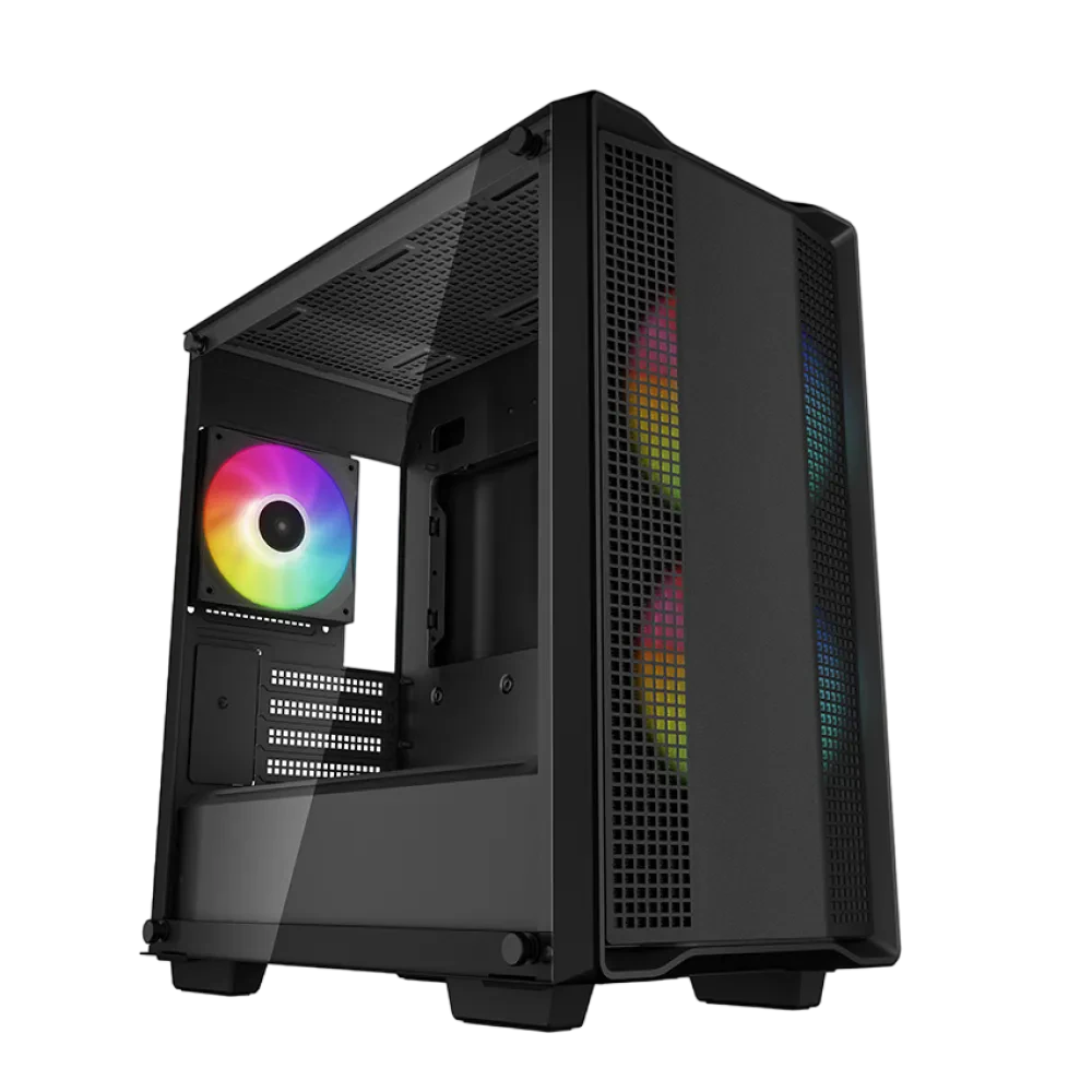 Компьютерный корпус Deepcool CC360 ARGB, Midi-Tower, Без блока питания, Чёрный